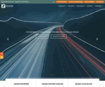 Zmanda.com(The Leader in Cloud Backup & Open Source Backup) Screenshot