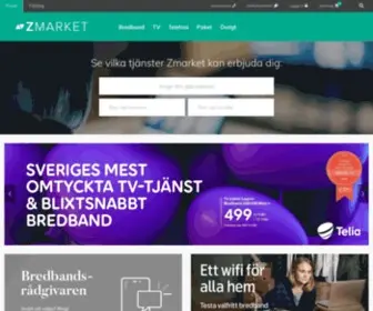 Zmarket.se(Bredband, TV och Telefoni, stora valmöjligheter) Screenshot