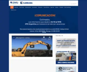 ZMG-Argentina.com.ar(Liugong Argentina) Screenshot