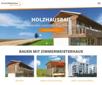 ZMH.com(Holzhausbau mit ZimmerMeisterHaus) Screenshot