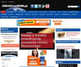 Zmianynaziemi.pl(Portal informacyjny o zmianach na Ziemi) Screenshot