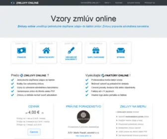 Zmluvy-Online.sk(Zmluvy online : Vzory zmlúv online) Screenshot