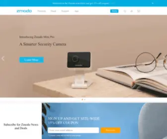 Zmodo.com(A Global Provider of Security Camera Systems & Smart Home Devices) Screenshot