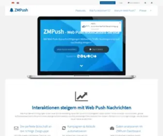 Zmpush.com(The WordPress agency in Zurich) Screenshot