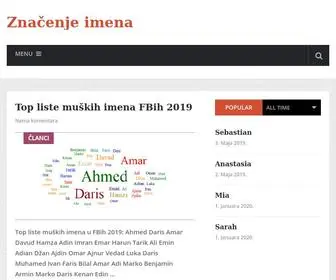 Znacenjeimena.com(Značenje imena) Screenshot