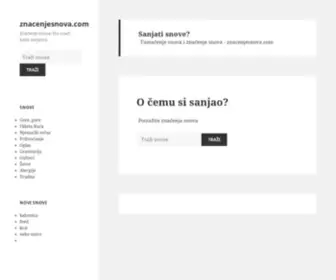 Znacenjesnova.com(Značenje snova) Screenshot