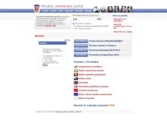 Znanstvenici.hr(Hrvatski znanstveni portal) Screenshot