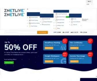 Znetlive.com(Domains, WordPress Hosting, VPS, Dedicated, Cloud Hosting) Screenshot