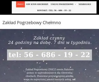 Znicz-Chelmno.pl(Zakład Pogrzebowy Chełmno) Screenshot