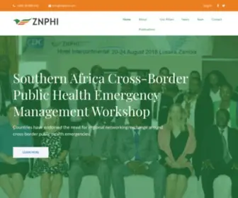 ZNphi.co.zm(A Center for Excellence in Public Health Security) Screenshot