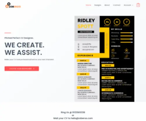 Zoberoo.com(Zoberoo CV Maker) Screenshot