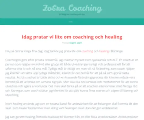 Zobracoaching.se(Zobra Coaching) Screenshot