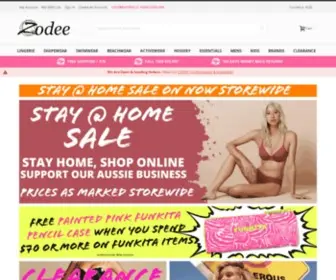 Zodee.com.au(Womens Lingerie) Screenshot