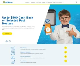 Zodiac.com.au(World leader in pool maintenance innovation) Screenshot