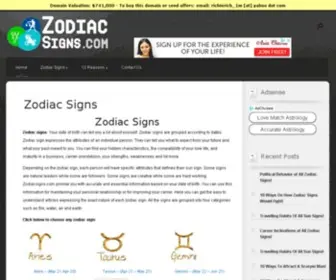 Zodiacsigns.com(Zodiac Signs) Screenshot