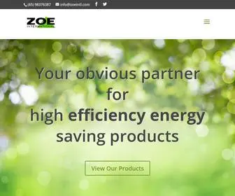 Zoeintl.com(High Efficiency Energy Saving Products) Screenshot