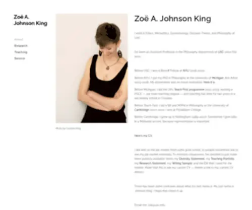 Zoejohnsonking.com(Zoë A) Screenshot