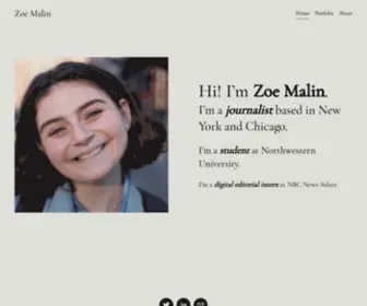 Zoemalin.com(Zoe Malin) Screenshot