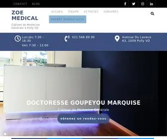 Zoemedical.ch(Doctoresse GOUPEYOU MARQUISE) Screenshot