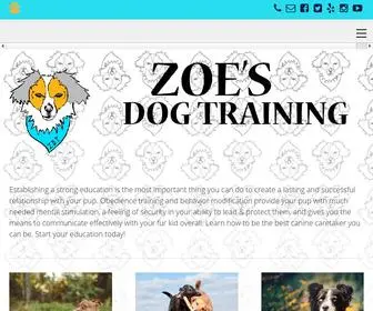 Zoesdogtraining.com(Zoe Sandor) Screenshot