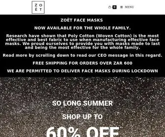 Zoetonlineshop.com(ZOËT) Screenshot