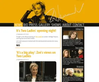 Zoewanamaker.com(ZOE WANAMAKER OFFICIAL WEBSITE) Screenshot