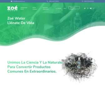 Zoewater.com.mx(Zoé Water®) Screenshot