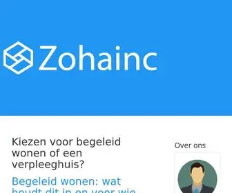 Zohainc.com(Kiezen voor begeleid wonen of een verpleeghuis) Screenshot