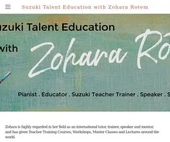 Zohararotem.com(Suzuki Talent Education with Zohara Rotem) Screenshot