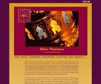 Zoharproductions.com(Moroccan Themed Party Ideas Arabian Nights Theme Parties Events) Screenshot