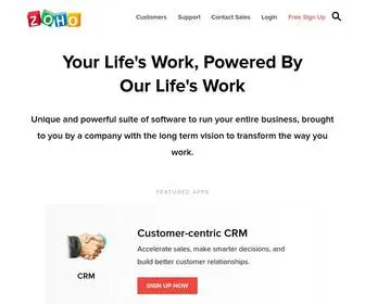 Zohohelp.com(Cloud Software Suite for Businesses) Screenshot