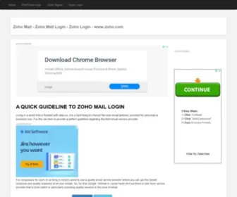 Zohomaillogin.com(Gmail Login) Screenshot