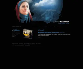Zohrehkarimnia.com(ZOHREH KARIMNIA Official Web Site) Screenshot