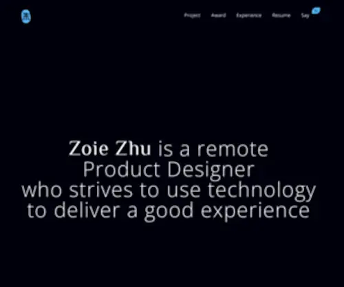 Zoiezhu.me(Portfolio) Screenshot