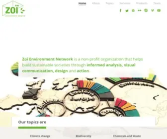 Zoinet.org(Zoï Environment Network) Screenshot