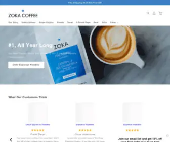 Zokacoffee.com(Zoka Coffee Company) Screenshot