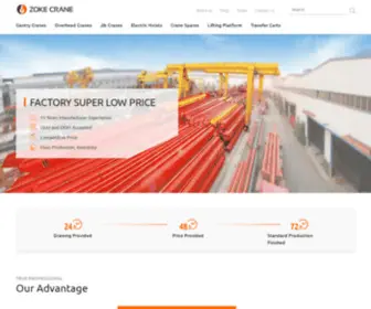 Zoke-Crane.com(Overhead Cranes) Screenshot