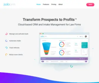 Zolacrm.com(Cloud Based CRM for Law Firms From Zola Suite) Screenshot