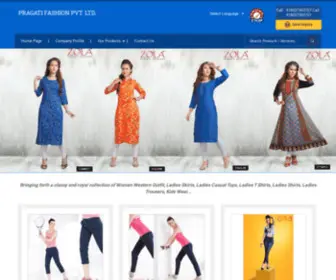 Zolafashions.in(PRAGATI FASHION PVT. LTD) Screenshot