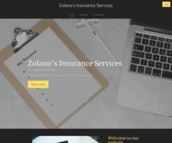 Zolanosins.com(Zolano's Insurance Services) Screenshot