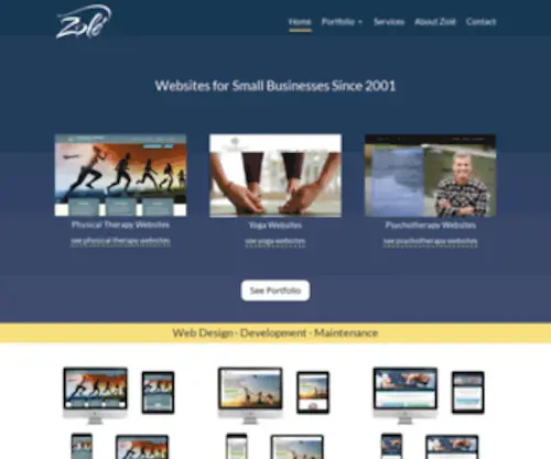 Zoledesign.com(Zolé Web design in Seattle) Screenshot