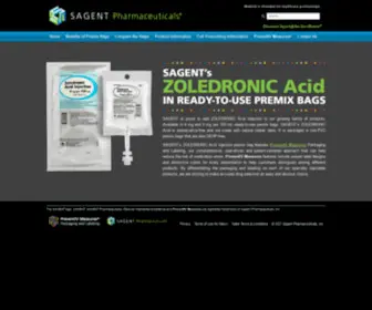 ZoledronicPremix.com(Sagent Pharmaceuticals) Screenshot