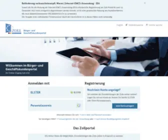 Zoll-Portal.de(Anmeldung und Registrierung) Screenshot