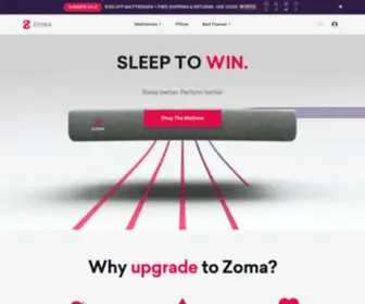 Zomasleep.com(The Zoma Sports Mattress) Screenshot