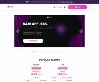 Zomro.com(Reliable Hosting) Screenshot