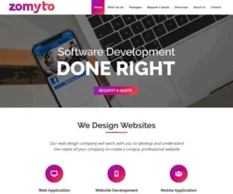 Zomyto.com(Create your online presence) Screenshot