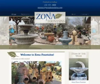 Zonafountains.com(Southern Az's largest selection of fountains and garden decor including) Screenshot