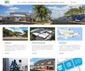 Zonafrancatamboril.com(Parque Industrial y Zona Franca Tamboril) Screenshot