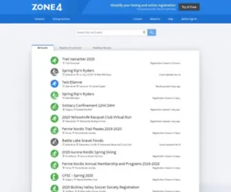 Zone4.ca(Race Results) Screenshot