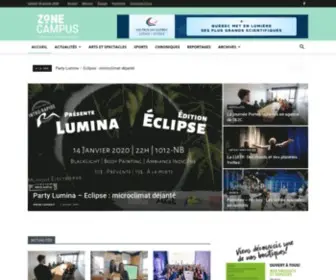 Zonecampus.ca(Page d'accueil) Screenshot